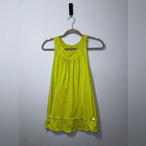 Lululemon Green Womens adj hem Athletic Sleeveless Racerback Tank Top size 8 EUC